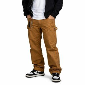 Dickies Duck Carpenter Pants 34x34 Brown Relaxed Fit FLEX Workwear